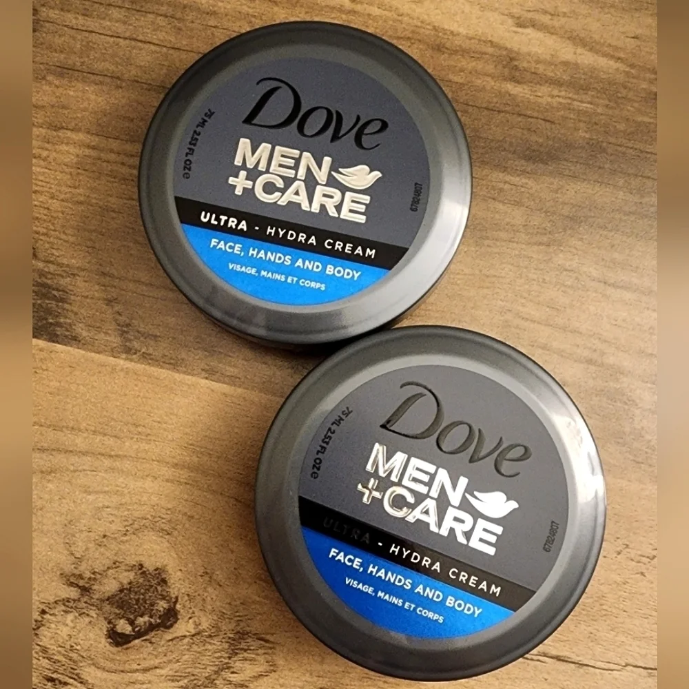 Dove Men + Care Hydra Cream Face Hands And Body Set Of 2 New